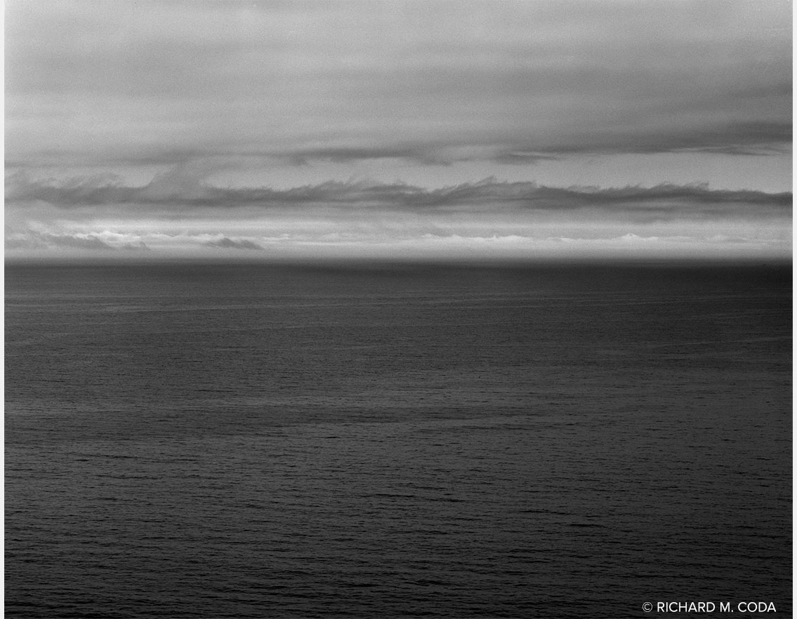 Pacific Horizon, Big Sur, California, ©1986. 4x5" Silver Negative.