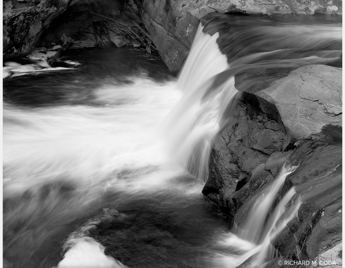 Baby Falls, 3-27-26, Tellico Plains, TN, ©2026. 8x10" Silver Negative.
