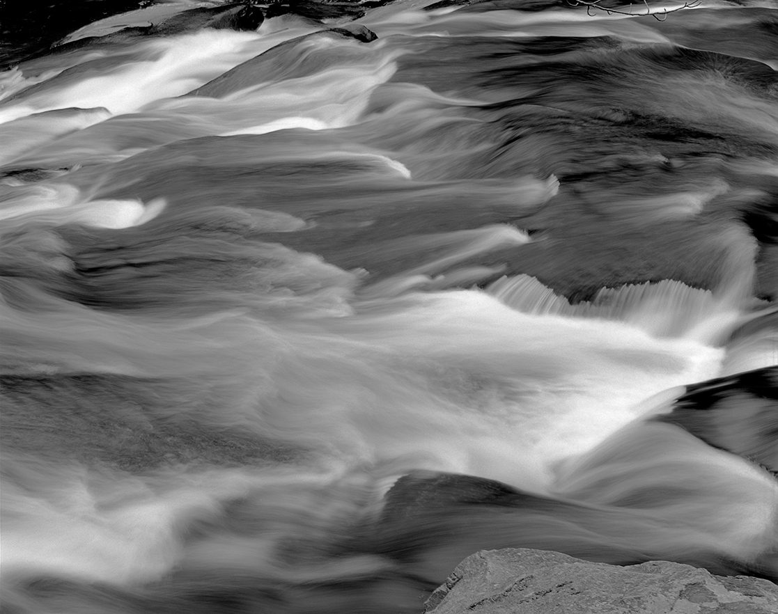 Tellico River below Baby Falls, ©2026. 4x5" Silver Negative.
