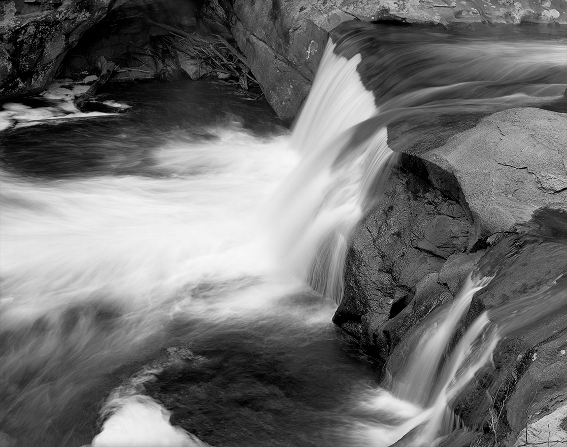 Baby Falls, 3-27-26, Tellico Plains, TN, ©2026. 8x10" Silver Negative.