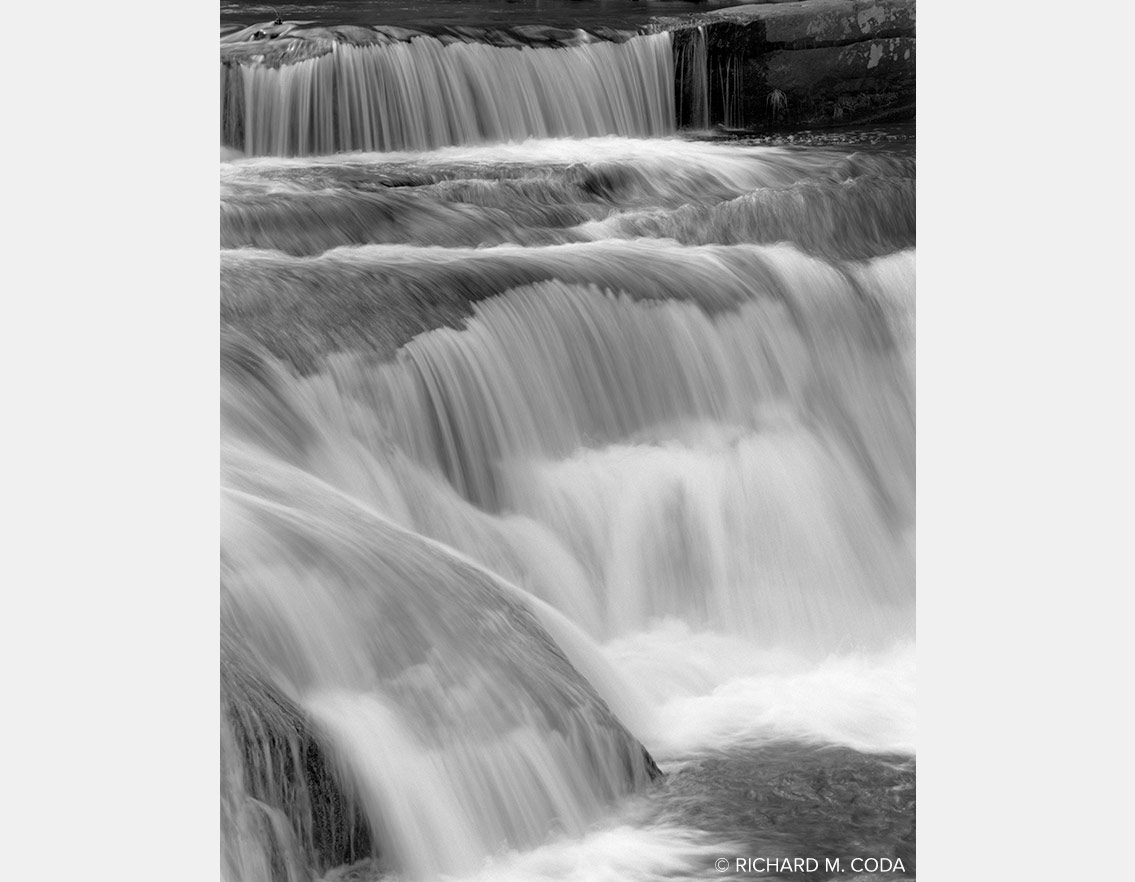 Kahuna Falls 1, Tellico Plains, TN ©2026. 4x5" Silver Negative.