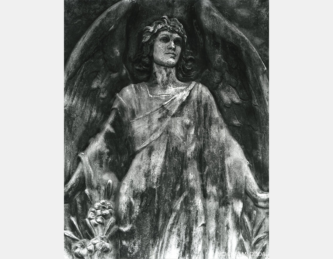 Angel, Allegheny Cemetery Pittsburgh, PA, ©2015. 4x5" Silver Negative.