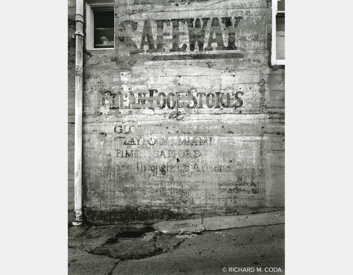 Safeway Ghost Ad, Globe, AZ, ©2008. 4x5" Silver Negative.