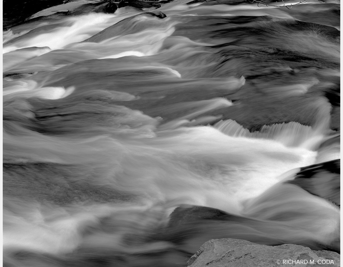 Tellico River below Baby Falls, ©2026. 4x5" Silver Negative.