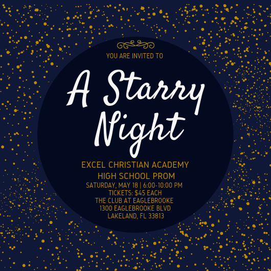 Excel Academy Prom Ticket Info
