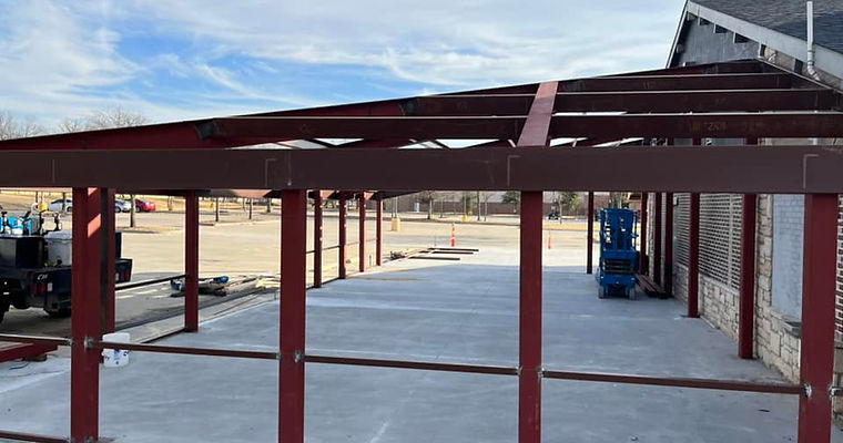 Commercial Steel Construction Restaurant Patio Northlake, TX (Denton County)