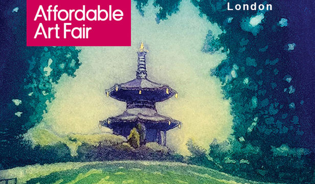 Image of the Japanese Peace Pagoda in Battersea Park by 
Theresa Pateman artist/printmaker