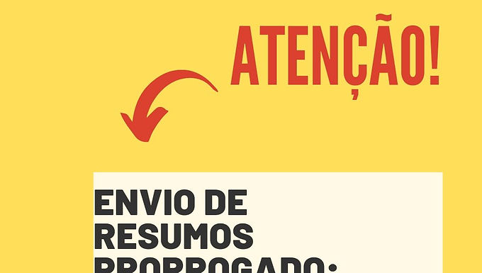 Prorrogação de envio de resumos