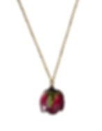 Thumbnail: red rose flower necklace gift for mom birthday