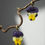 Thumbnail: Twilight Pansy Hoop Earrings