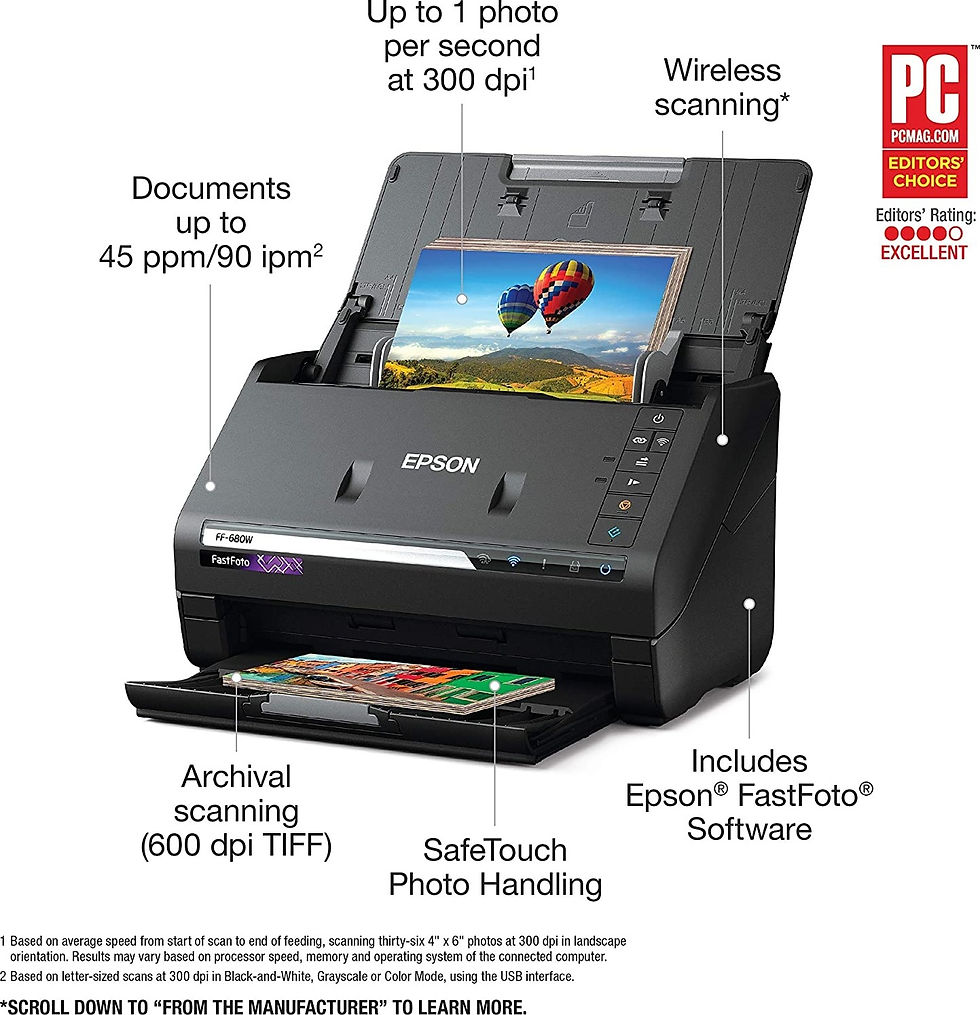 תמונה ממוזערת: סורק מסמכים ותמונות Epson FASTFOTO FF-680W