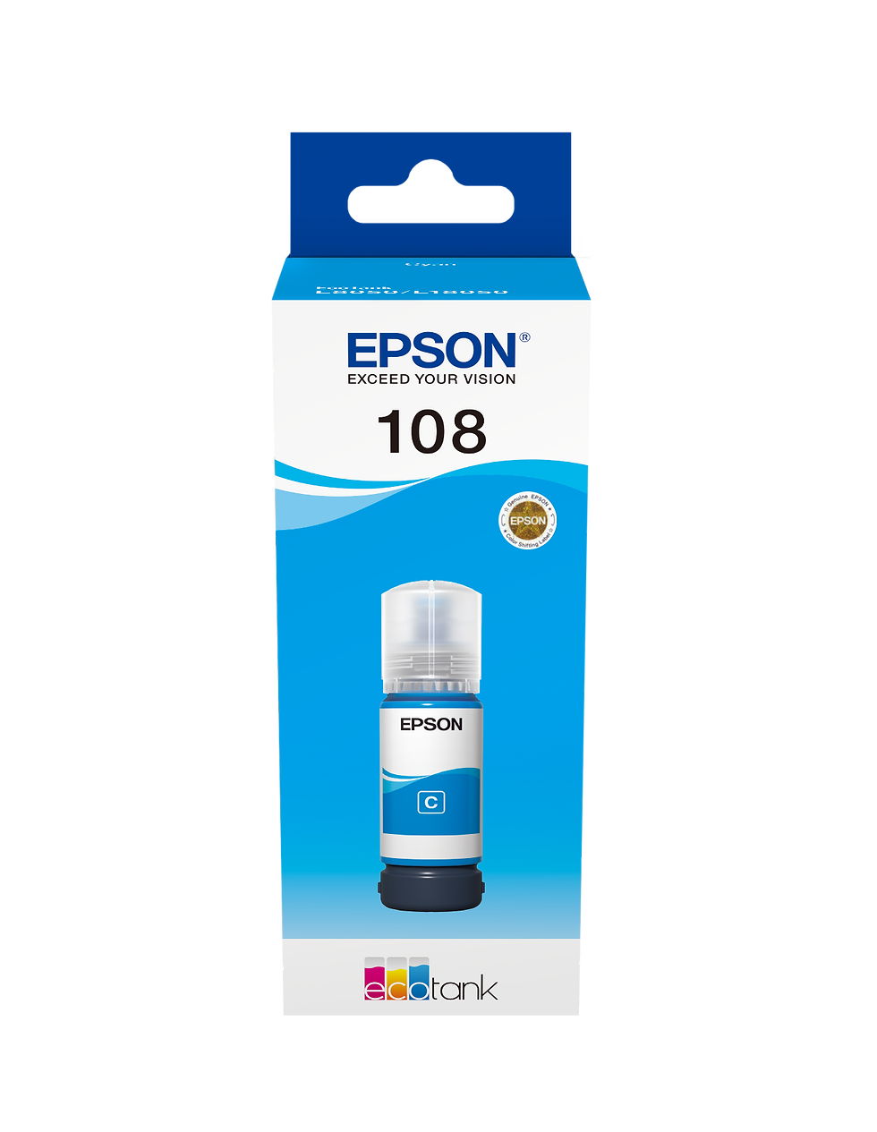 בקבוק דיו כחול מקורי 108 Epson EcoTank