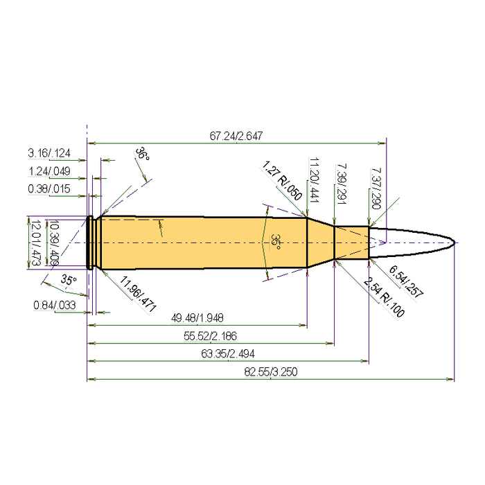 Caliber .25-06 Rem. Specifications