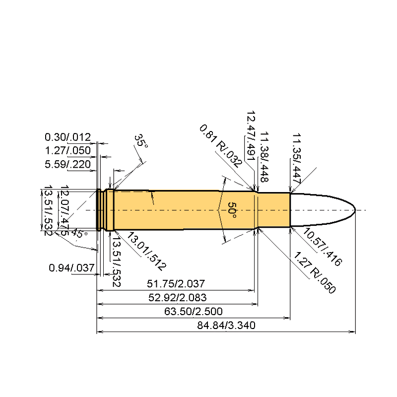 .416 Taylor Mag + .416 | 400gr | Barnes XLC S