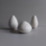 Ceramic porcelain drop vases with minimal colour inlay design