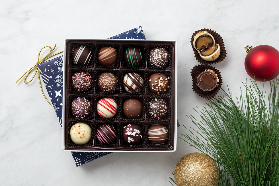 16pc Snowflake Truffle Box
