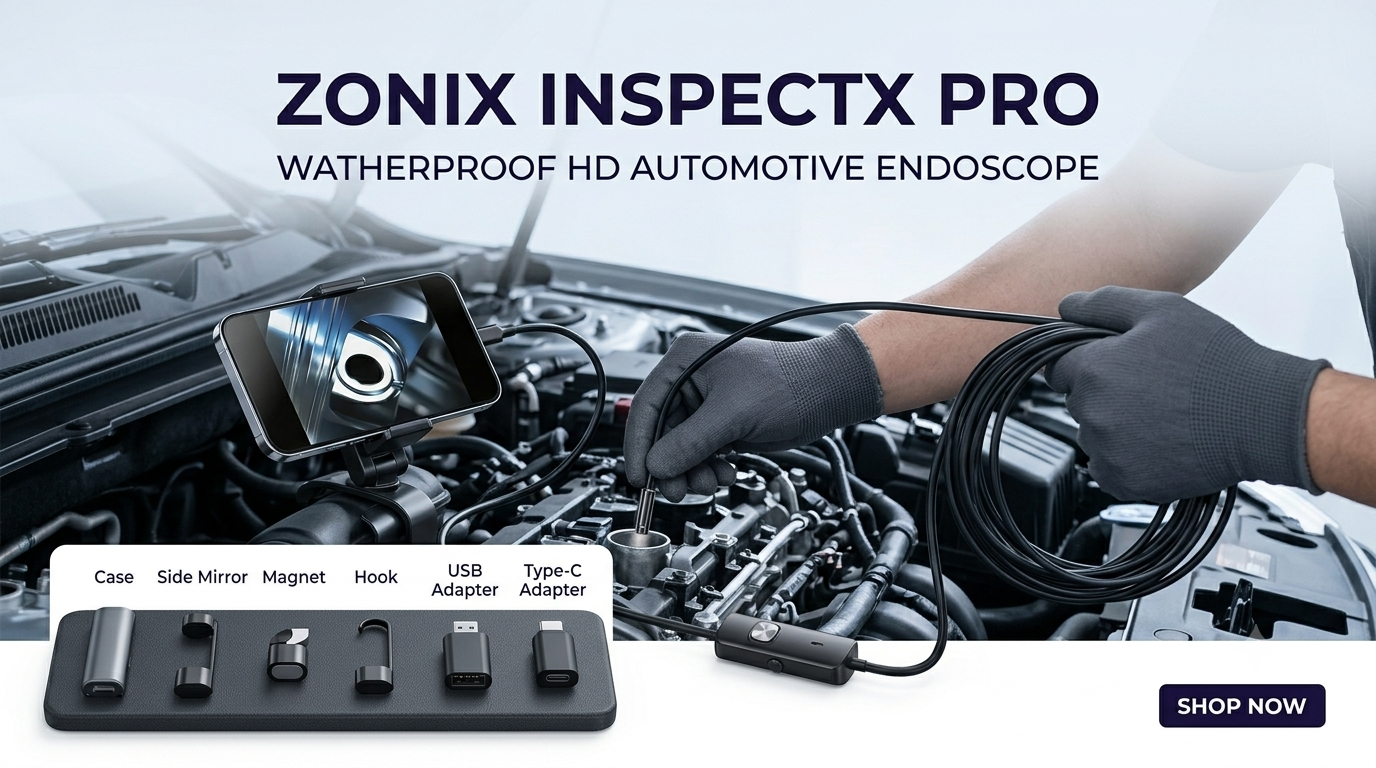 InspectX Pro – Waterproof HD Automotive Endoscope Camera