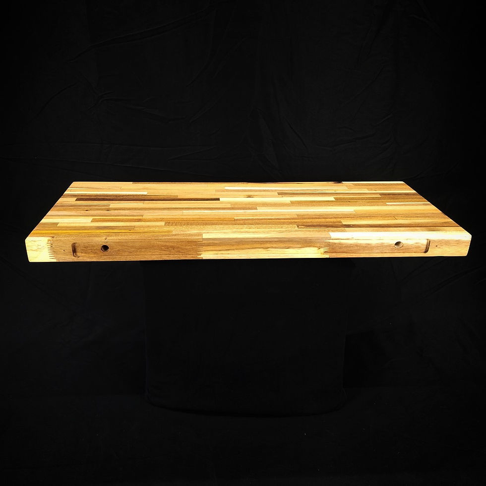 Thumbnail: Walnut and Dragonwood Floating Shelf edge back