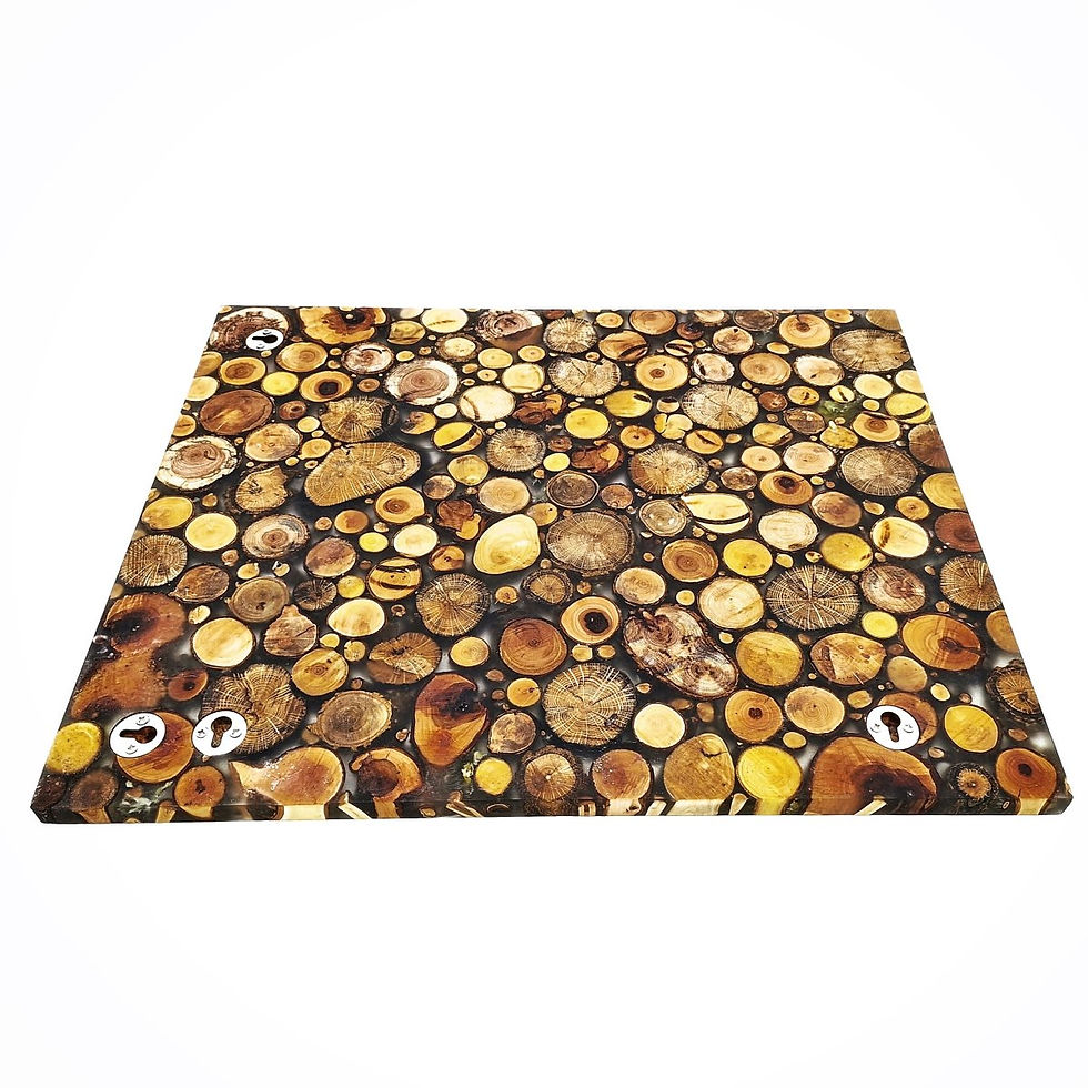 Thumbnail: Cordwood Triptych Wall Art back