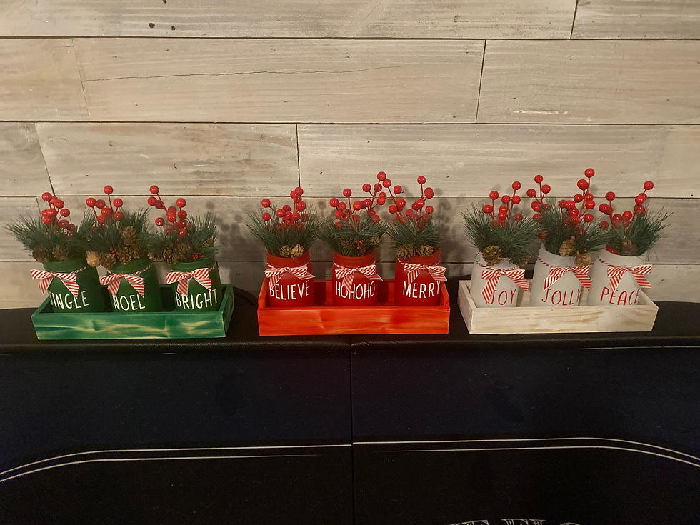 Thumbnail: Holiday jar centerpiece