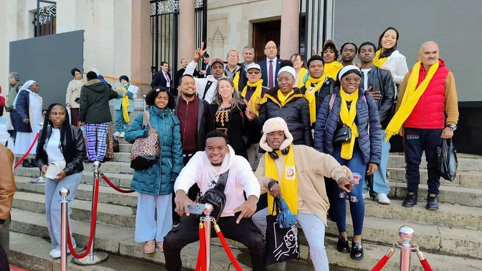 O grupo de Béjaïa, Argelia, em Annaba, onde participou da Missa presidida pelo Papa - Reprodução Vatican Media