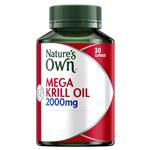 Nature's Own Mega Krill Oil 2000mg 30 Capsules