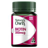 Nature's Own Biotin 300mcg 100 Tablets