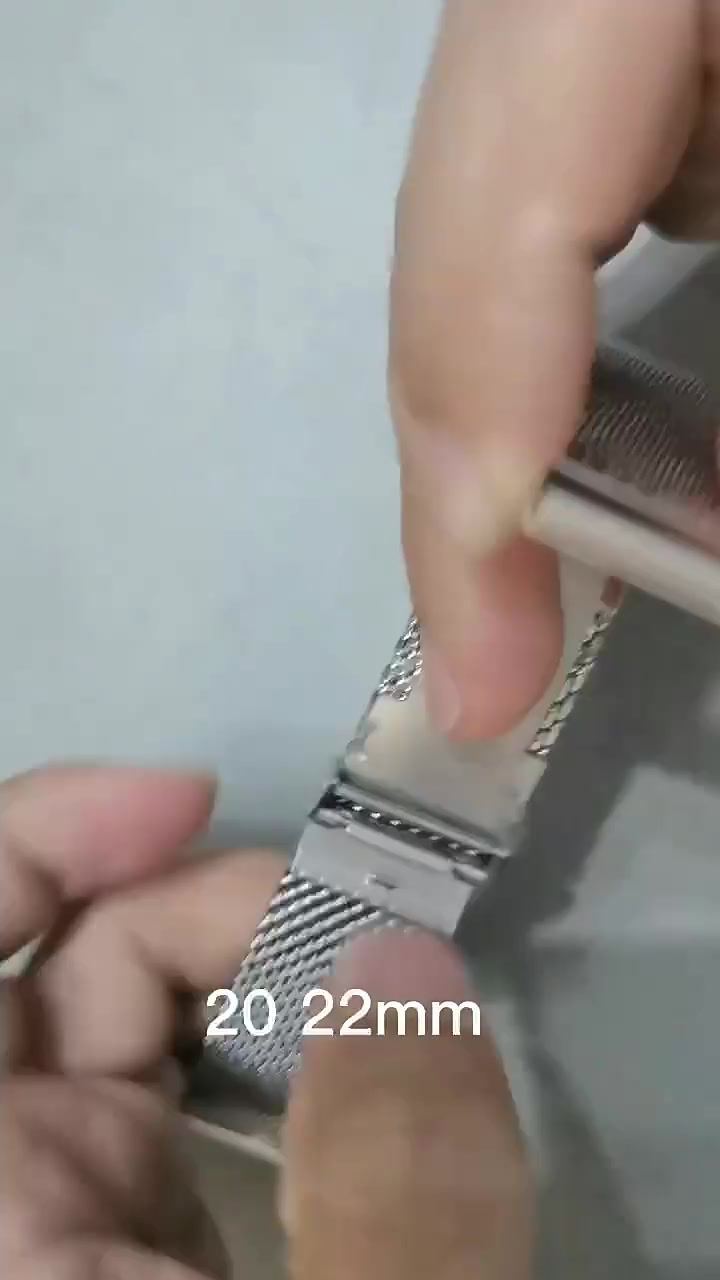 Thumbnail: 3mm Thickness Mesh Stainless Steel Strap Watchband Bracelet