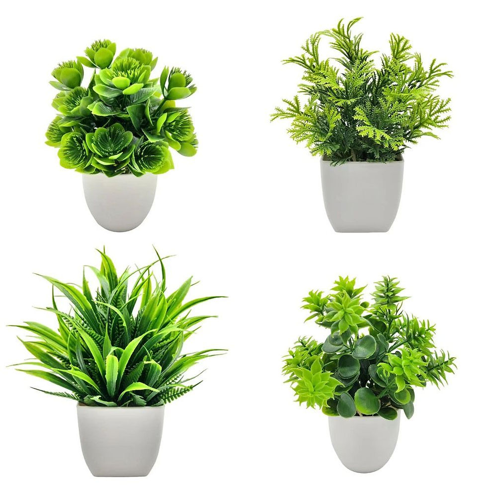 Miniatura: Mini Bonsai de Flores Artificiais em Vaso – Decoração de Mesa, Plantas Artif