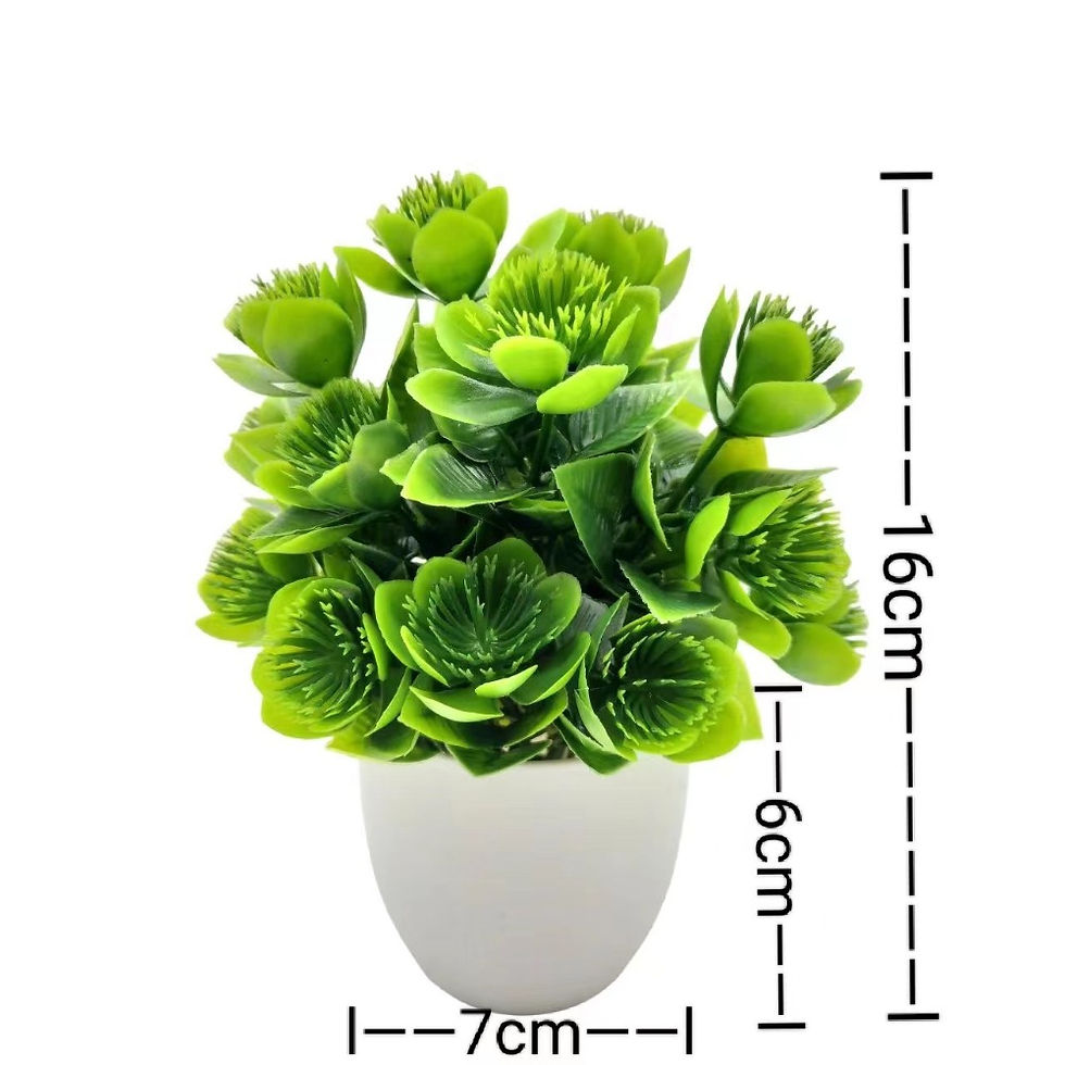 Miniatura: Mini Bonsai de Flores Artificiais em Vaso – Decoração de Mesa, Plantas Artif