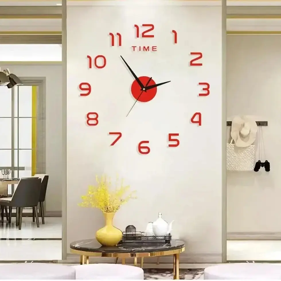 Miniatura: Adesivos de Parede de Relógio Digital Agulha Decoração Relógios Luminosos DI