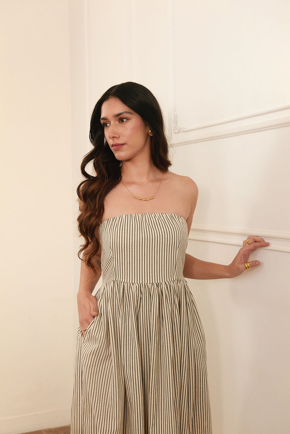Thumbnail: Urban Stripe Bandeau Dress
