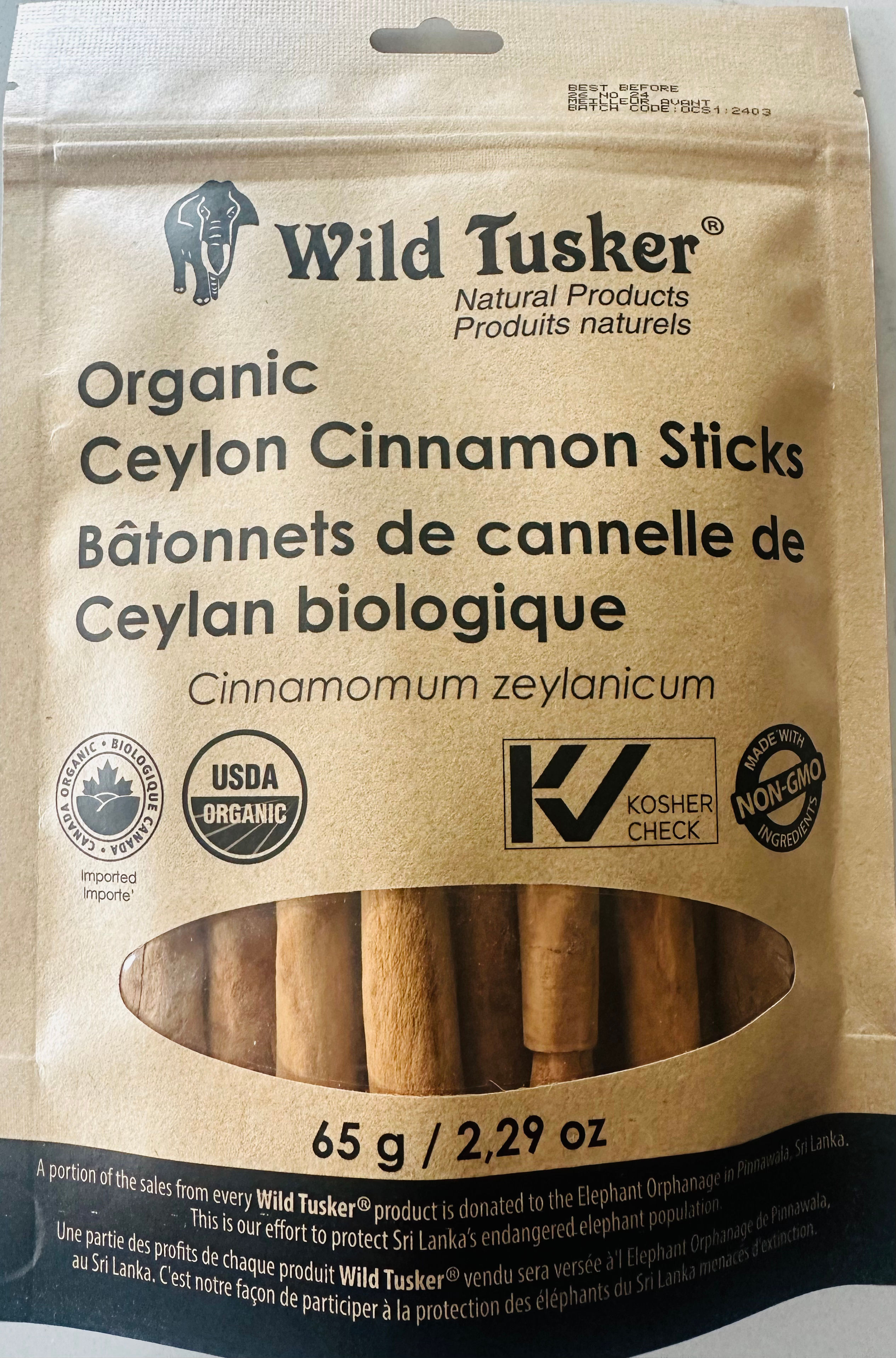 Organic Ceylon Cinnamon Sticks - 65g