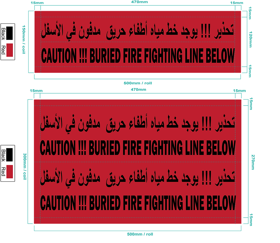 RED- Fire fighting line