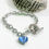 Miniatura: Pulsera plateada con corazón colgante
