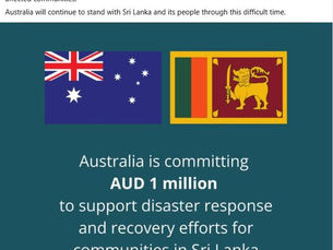 The Australian High Commission in Sri Lanka has announced a significant funding commitment to support disaster response and recovery efforts following the ongoing impacts of Cyclone Ditwah.