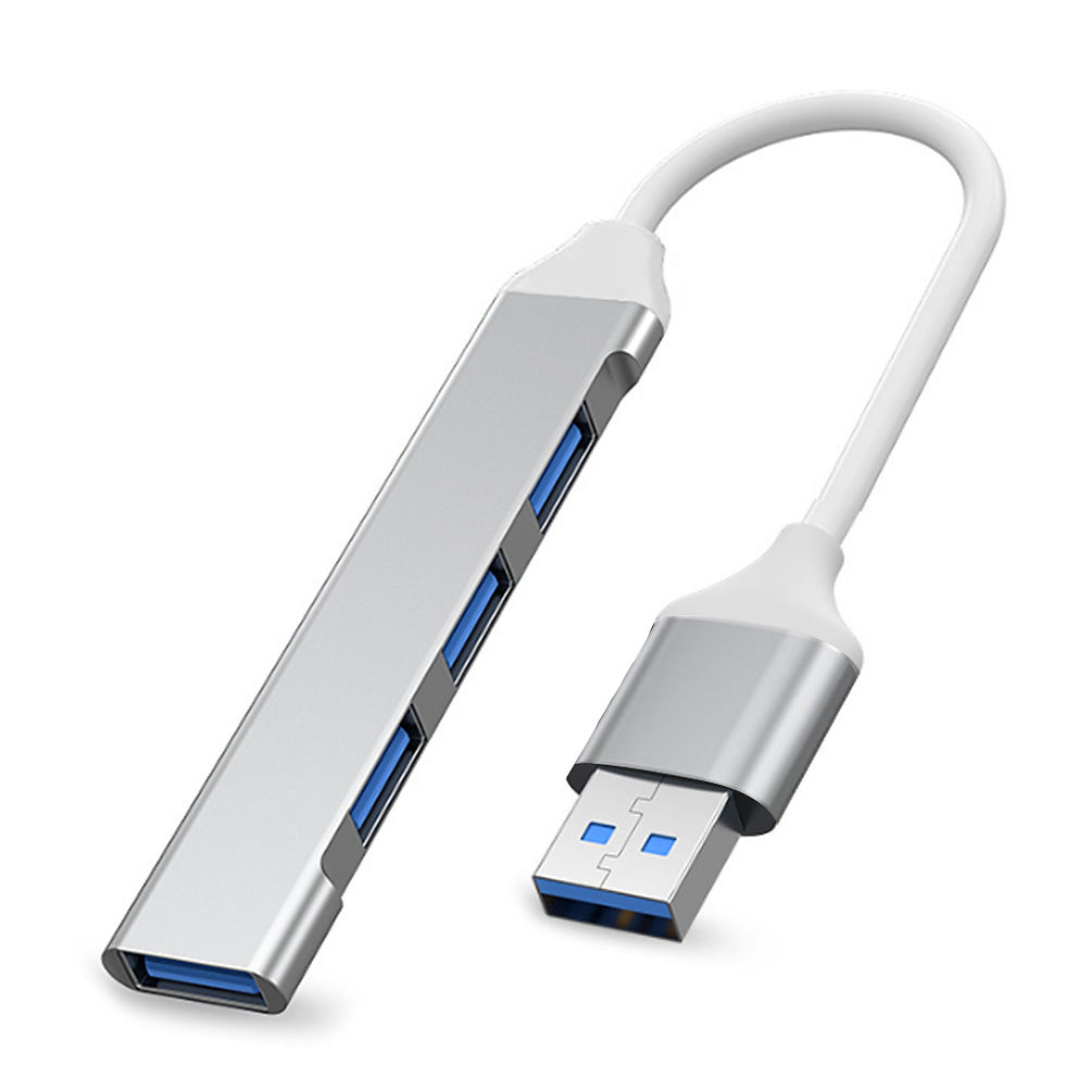 Thumbnail: ProLink ultra slim silver USB-C Hub adapter with durable connector UK