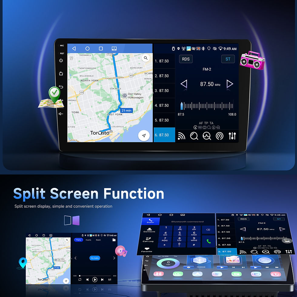 Thumbnail: Car Stereo UK – 9" Wireless CarPlay Android Auto GPS Screen