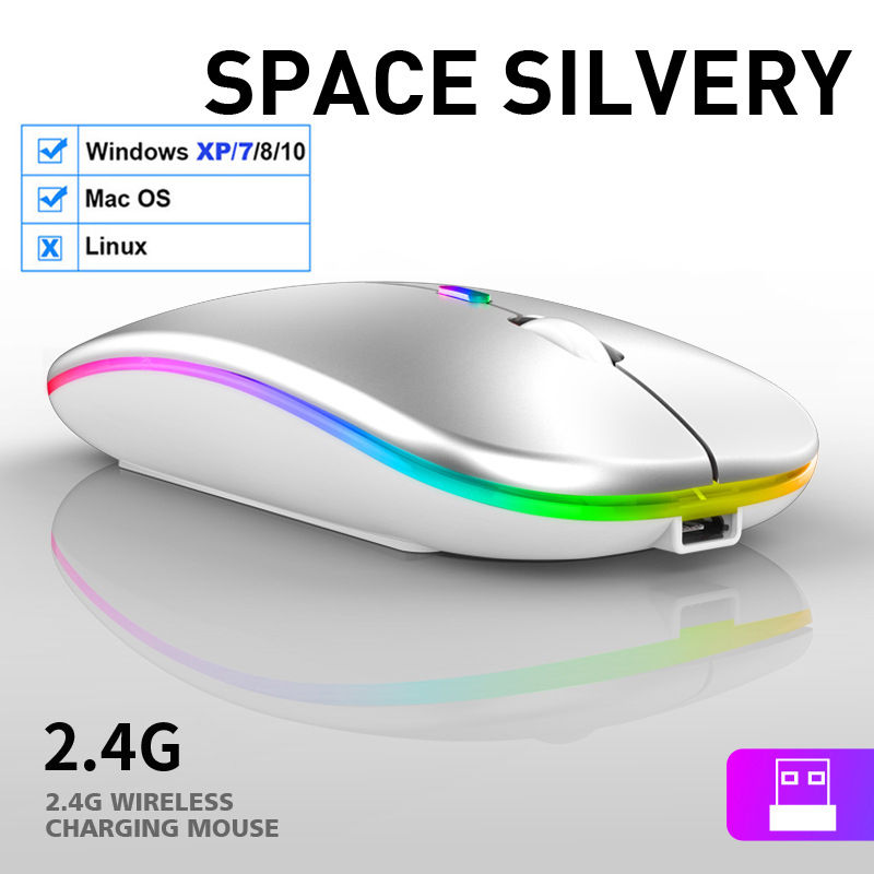 Thumbnail: RGB Wireless Mouse – Silent & Rechargeable