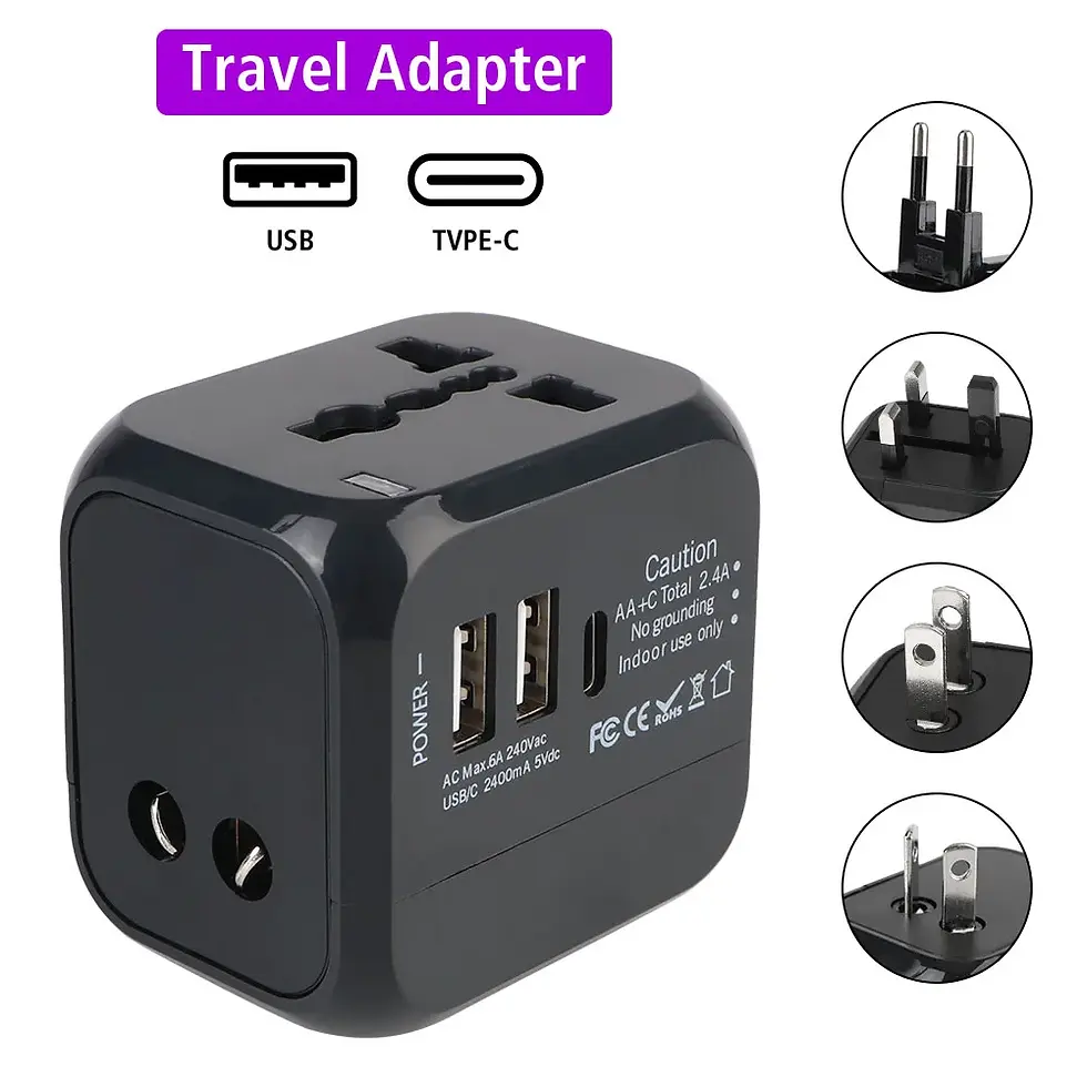 universal travel adapter uk with worldwide compatibility for eu us au and uk plugs