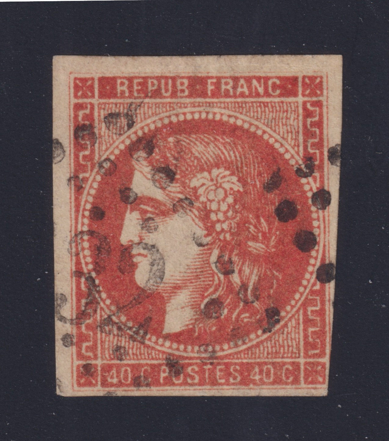 Emission de Bordeaux, N° 48g oblitéré, signé, certifié par JFB Philatélie