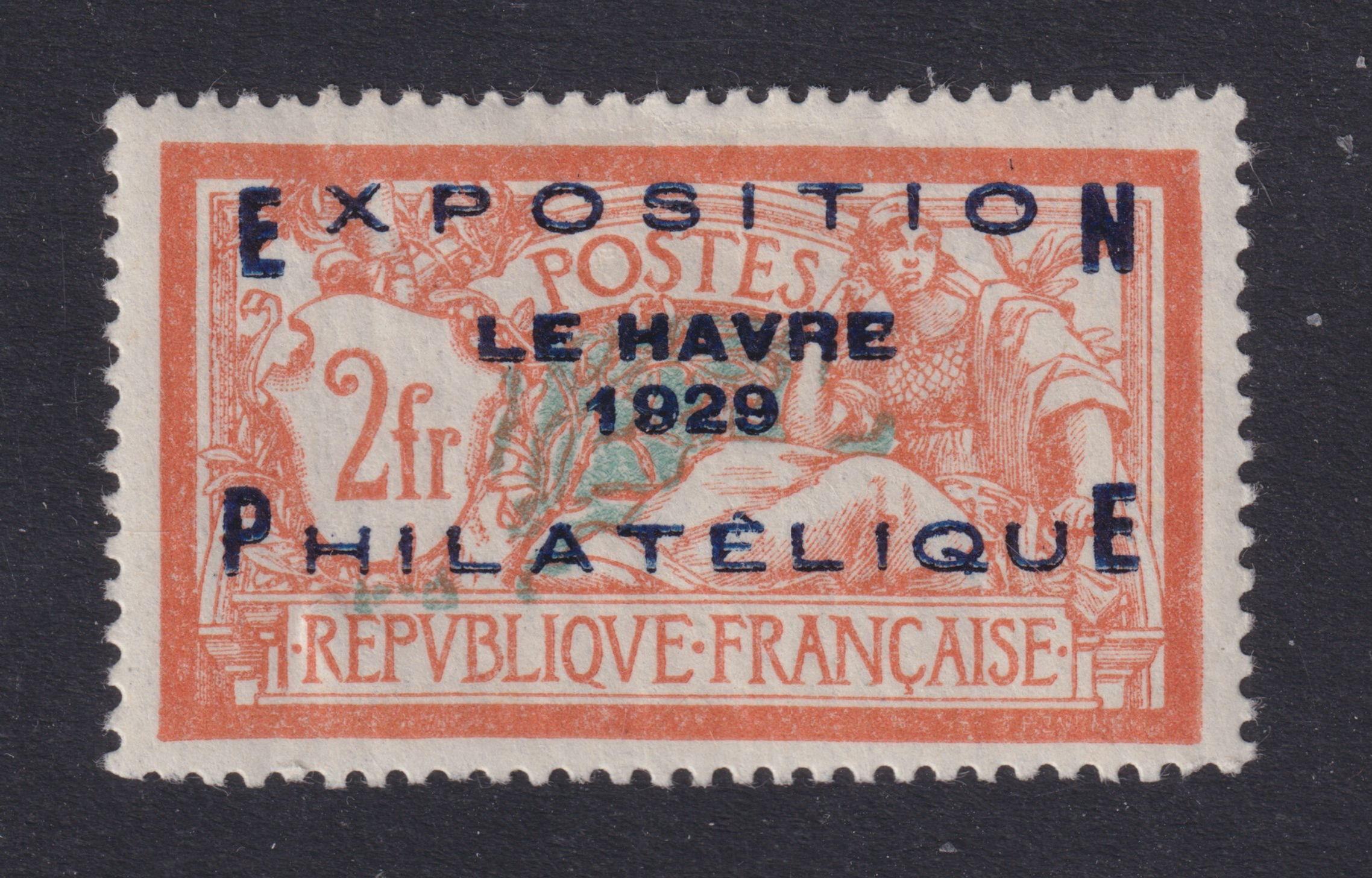 Exposition philatélique du Havre, N° 257A, neuf* signé Calves. Très beau