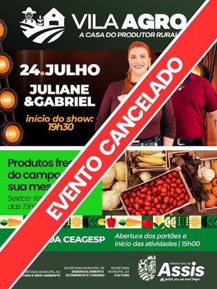 Vila Agro é cancelada devido às condições climáticas em Assis