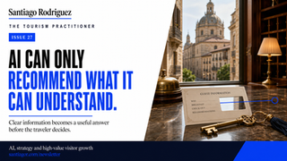 Hotel guest information on a desk, illustrating how clear information helps AI recommend tourism businesses.