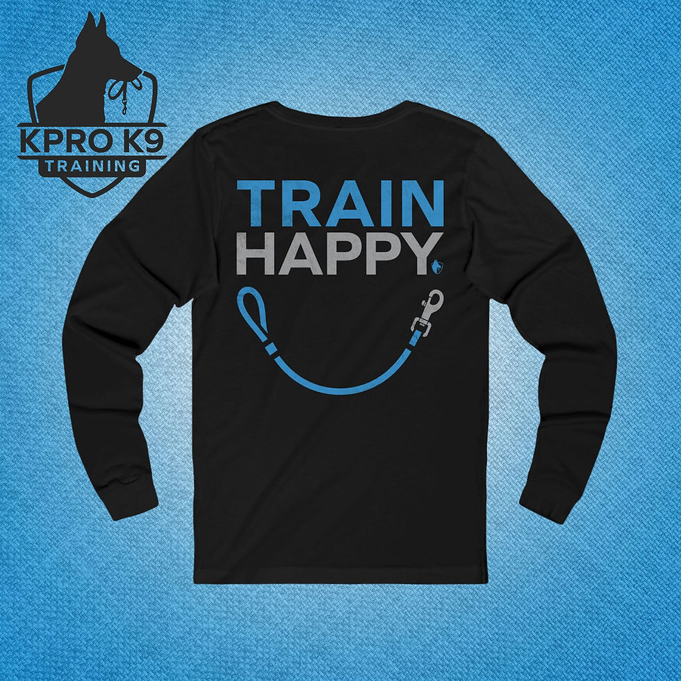 Thumbnail: "Train Happy" | Long Sleeve Lightweight Unisex Tee | KPro K9 Shop