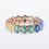 Thumbnail: Genuine Multi Sapphires Eternity Band 14k solid Yellow Gold Ring