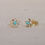 Thumbnail: Floral Arizona Turquoise & Diamonds Tiny Studs Earrings, 14K Yellow Gold Jewelry