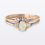 Thumbnail: Oval Opal & Trio Diamond Ring With Moonstone & Diamond Crown Ring Set, 14K Gold