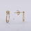 Thumbnail: Small Diamond Safety Pin Stud in 14k Yellow Gold Jewelry
