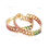 Thumbnail: Natural Rainbow Sapphire Chain Big Open Hoop Earring, 14K Gold Earring